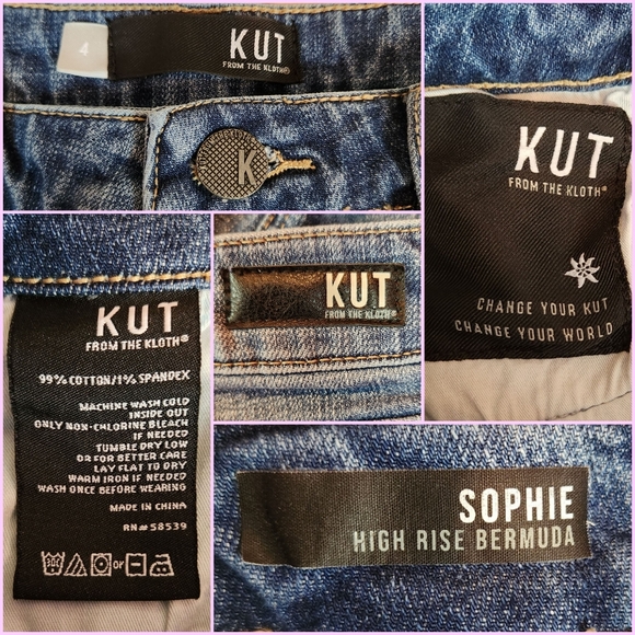 Kut From The Kloth Sophie High Rise Bermuda Denim Shorts - Picture 3 of 5